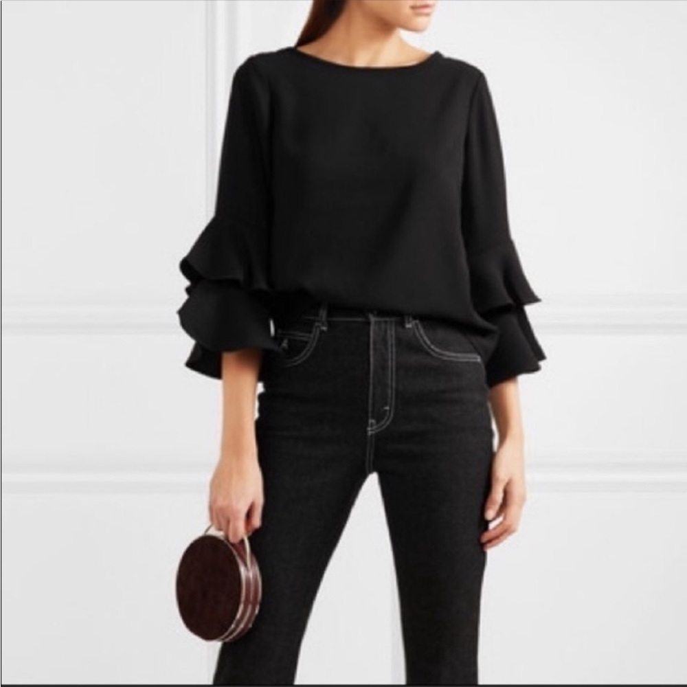 J. Crew Lanna Tiered Bell Sleeve Top